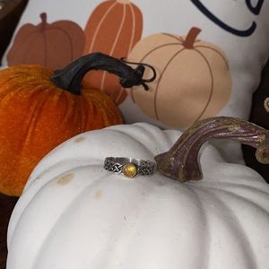 Infinity yellow stone ring